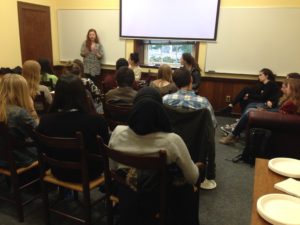 Marcelle encouraged students to take advantage of Career Services' resources